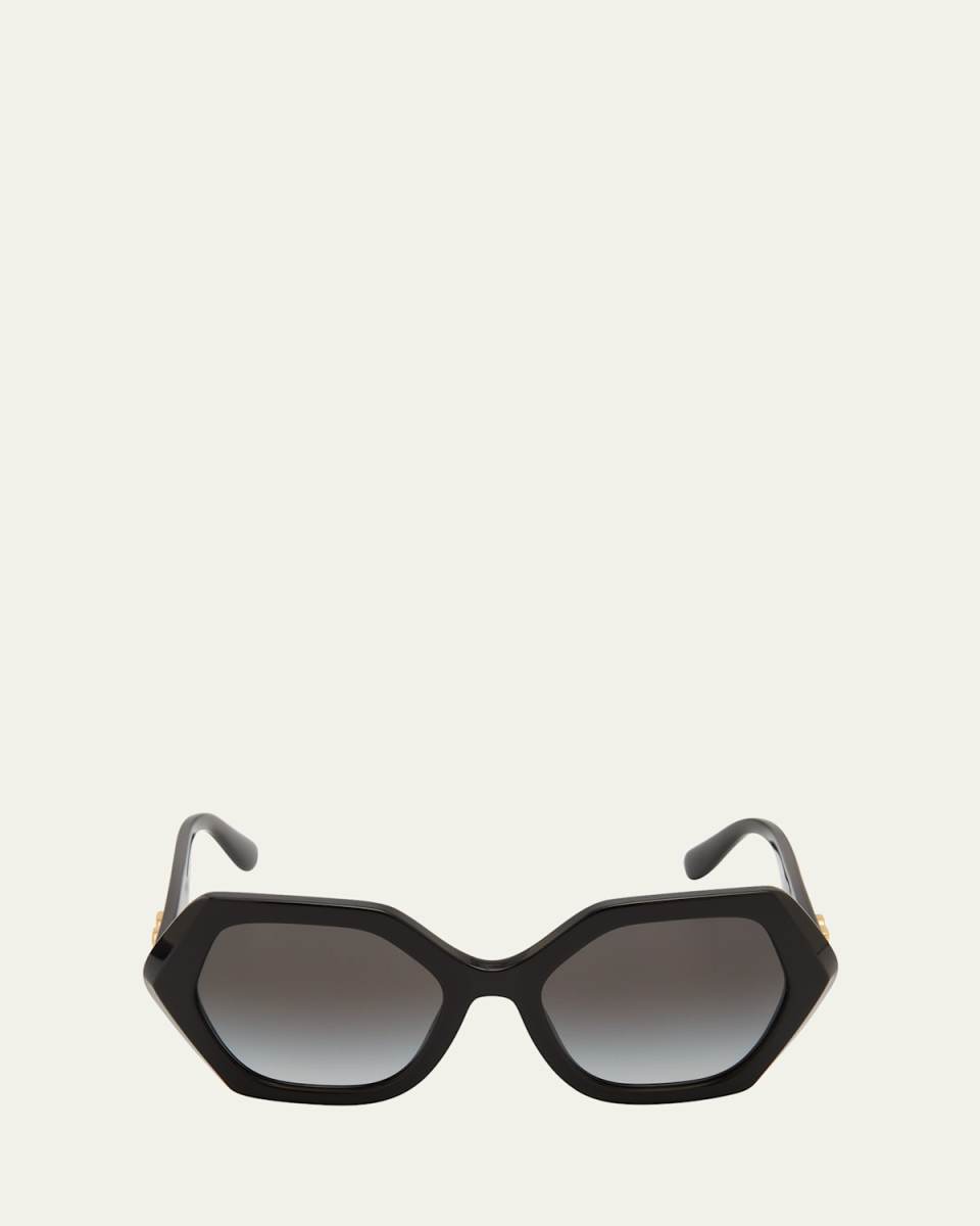 Logo Geometric Square Acetate Sunglasses
